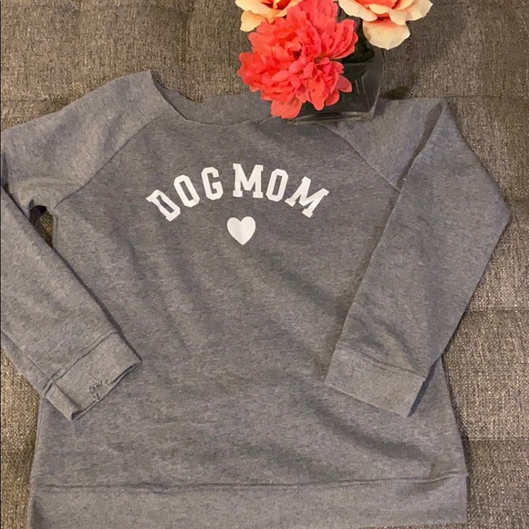 Tops - Dog mom distressed sweatshirt